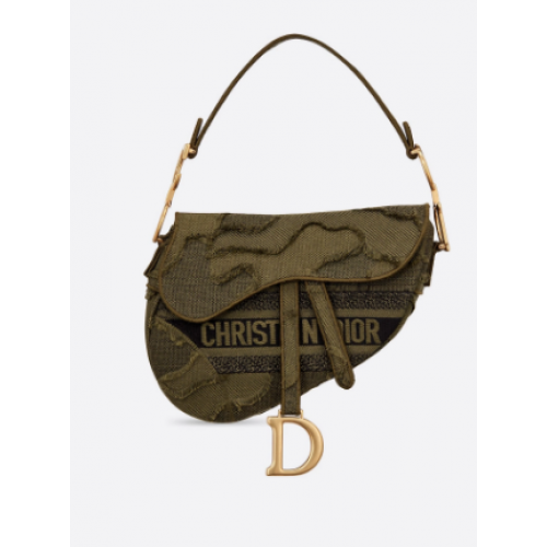 POUCH DIOR VERDE SADDLE CAMUFLAJE M0446C