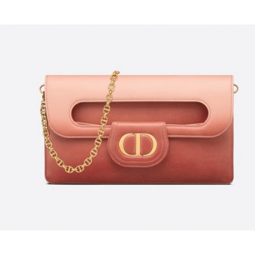 BOLSO DIOR MEDIUM DIORDOUBLE Piel de becerro degradada M8641U Rosa