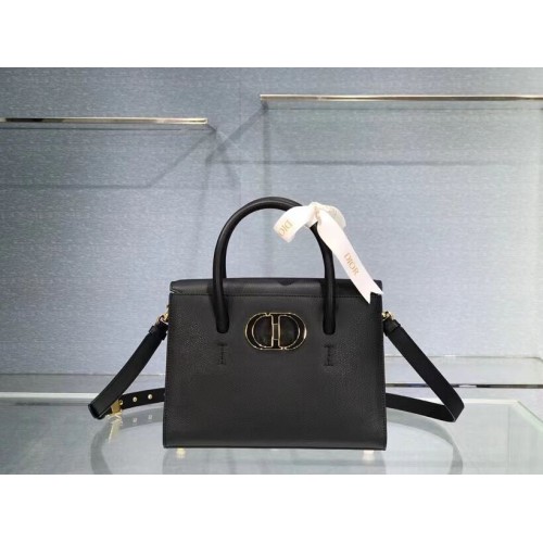 TOTE DIOR MEDIUM ST HONORE Piel de becerro graneada M9321UMBA negro