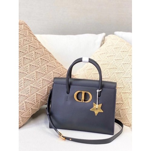 TOTE DIOR MEDIUM ST HONORE Piel de becerro graneada M9321UMBA azul oscuro