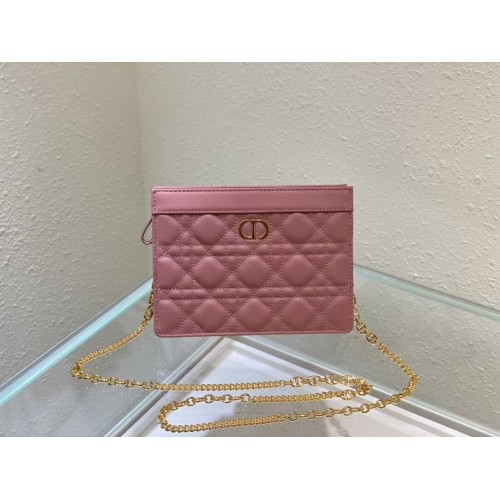 BOBBY MINI DIOR Piel de cordero Cannage degradada C4106 rosa