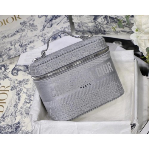 Dior Oblique bordado DIORTRAVEL VANITY CASE S5480 gris