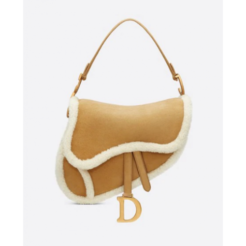 BOLSO SADDLE DIOR Piel de cordero camel M0446C
