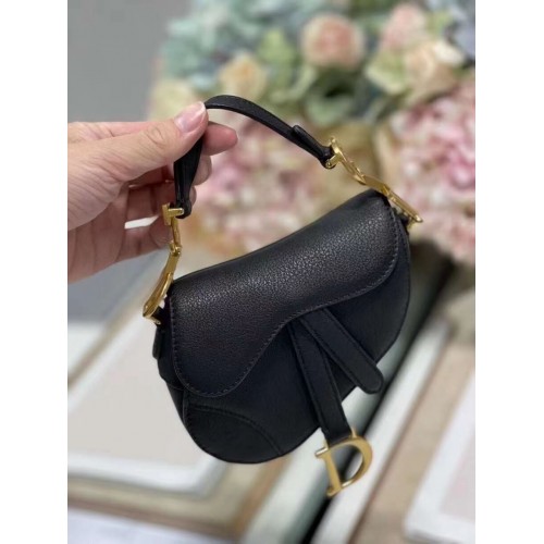 BOLSO SILLÍN DIOR mini Piel de cabra C8160 negro