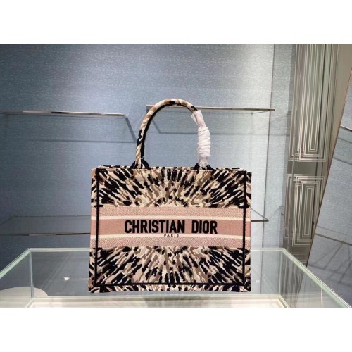 DIOR SMALL DIOR BOOK TOTE Multicolor Corbata Dior Bordado C1296-2