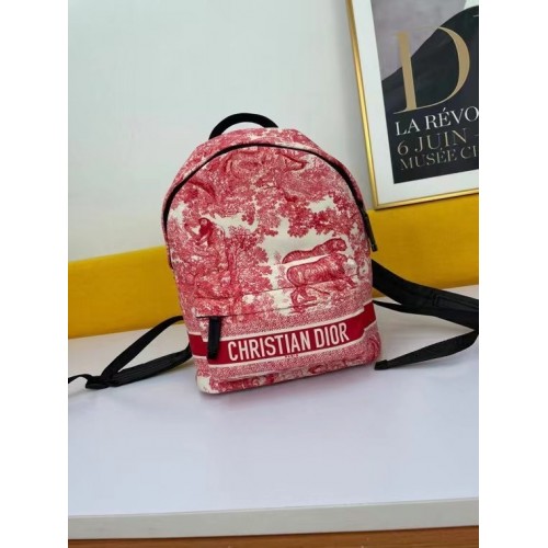 MOCHILA PEQUEÑA DIOR DIORTRAVEL M6108 rojo