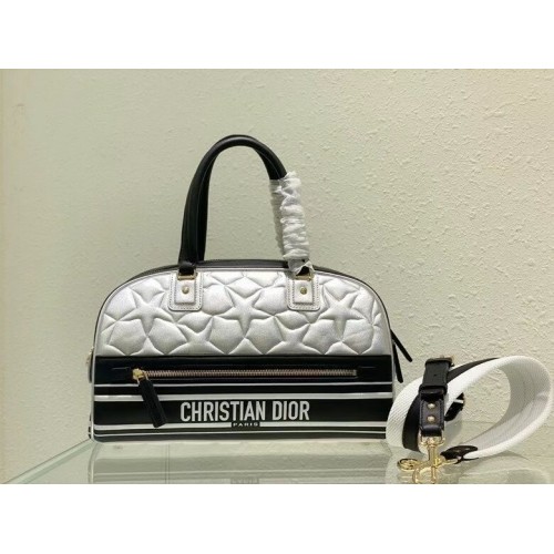 Bolso tote mediano DIOR de piel C9189 plata