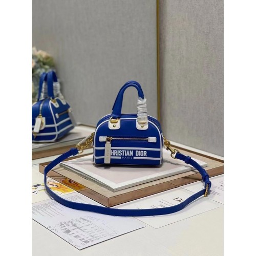 Bolso tote pequeño DIOR de piel C9201 azul