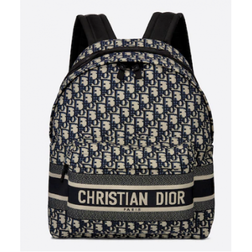 MOCHILA DIORTRAVEL Azul Dior Oblique Jacquard M6104STZQ