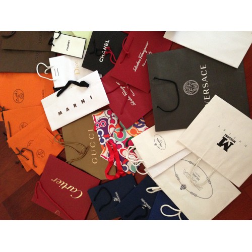 Bolso de compras de papel de diseñador para cartera Relojes Joyas Cinturones Bufandas Gafas de sol