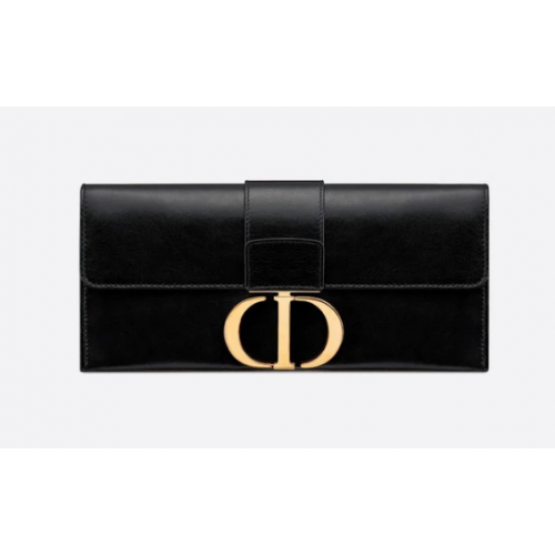 Bolso de mano Dior 30 MONTAIGNE de piel de cordero M9206 negro