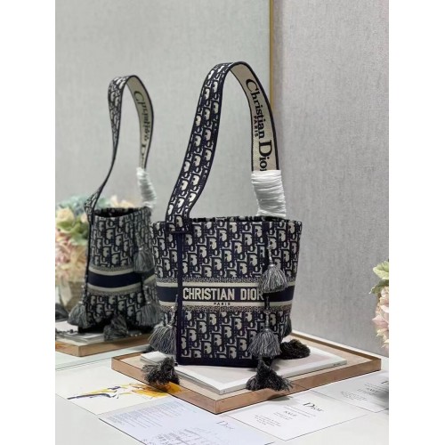 Bolso bombonera Dior Bubble Maple Leaf bordado C1076 BLACK