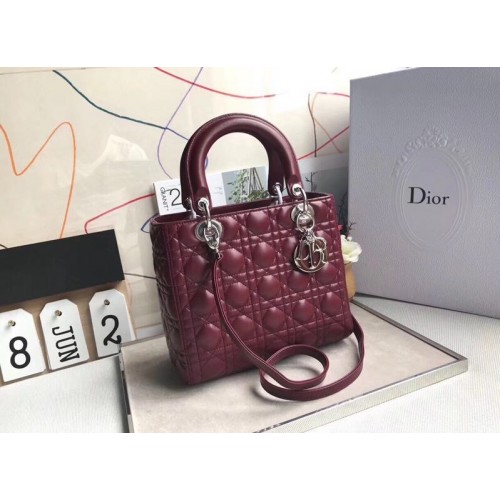Dior Cannage Nano Lady Bag Piel Original CD3891 Bermellón