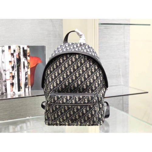 Bolso mochila de lona Dior M04421 negro
