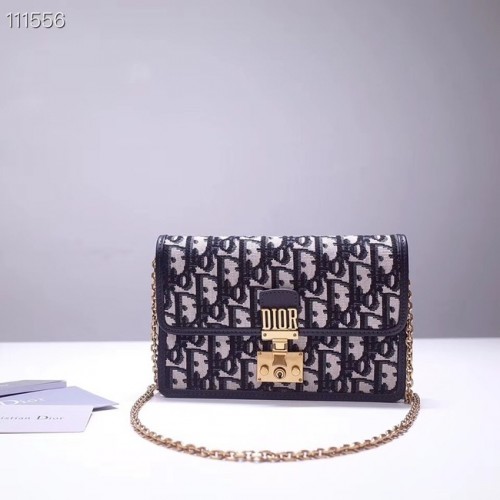Bolso cadena Dior DIORAMA en piel S2012 azul