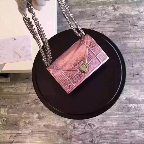 Bolso Dior Diorama Cuero Original CD13S Oro Rosa