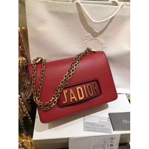 Bolso con solapa Dior JADIOR Piel de becerro CD9002 Rojo