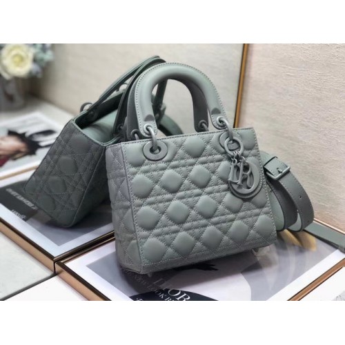 Bolso Dior Lady Dior Piel de oveja original CD5501 gris