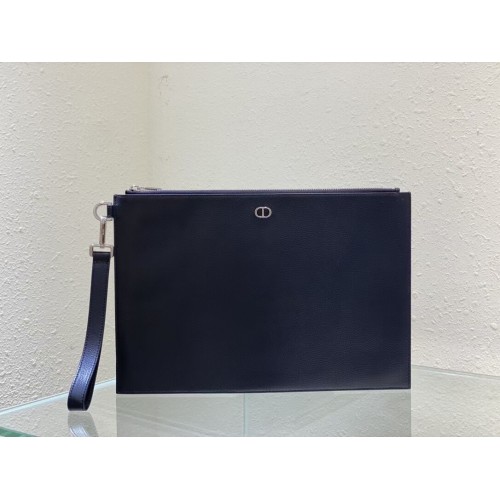 Bolso de mano Dior de piel de cordero C6112 Negro