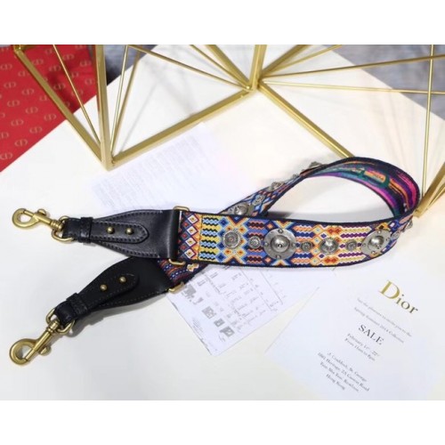 Dior BANDOLERA DE LONA MULTICOLOR CON MEDALLONES 03566
