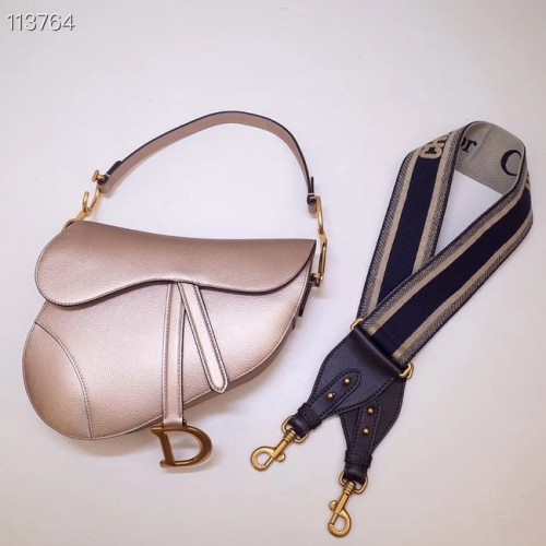 Dior Mini Saddle Bag Piel de becerro M0447 Oro