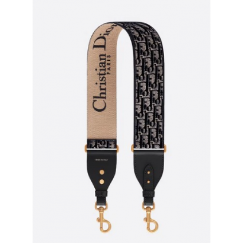 CORREA DE HOMBRO Terciopelo Bordado Dior Oblique S8540CWVF Azul