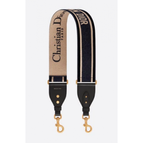 CORREA DE HOMBRO Terciopelo Bordado Dior Oblique S8540CWVR-2 Azul