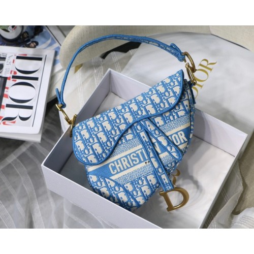 Dior SADDLE BAG CANVAS M0446 azul