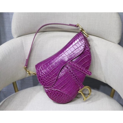Dior BOLSO SADDLE DE BECERRO SUAVE C9045 violeta