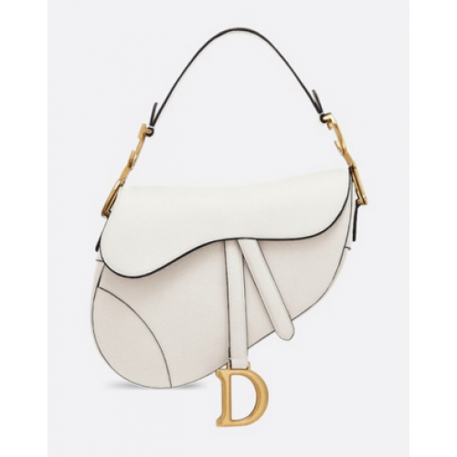 Dior SADDLE-TAS VAN KALFSLEER M0446CW blanco roto