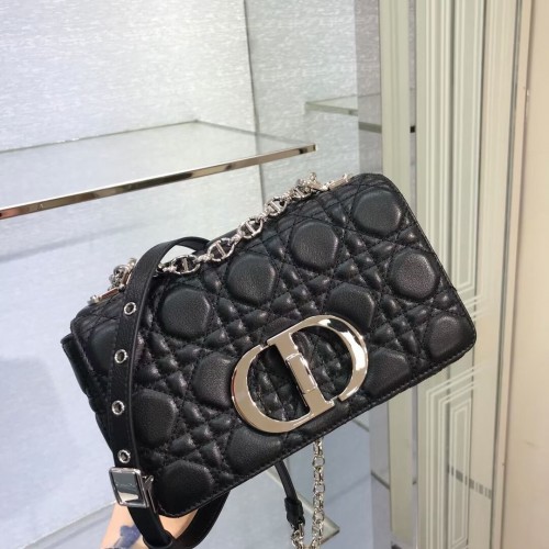 Dior BOLSO PEQUEÑO DIOR CARO Piel de becerro Cannage suave M9241 Negro