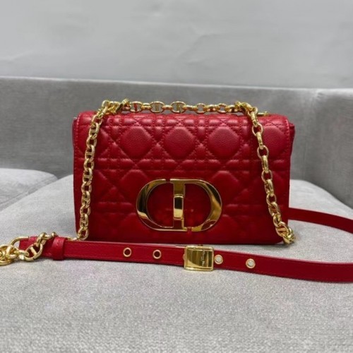 Dior BOLSO PEQUEÑO DIOR CARO rojo Piel de becerro Soft Cannage M9241