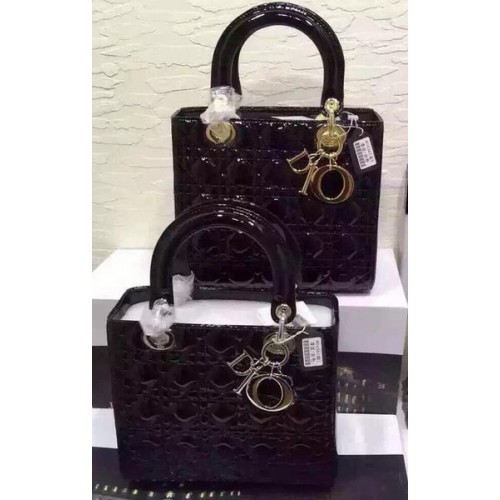 Bolso Dior Small Lady Dior Charol CD5502 Negro
