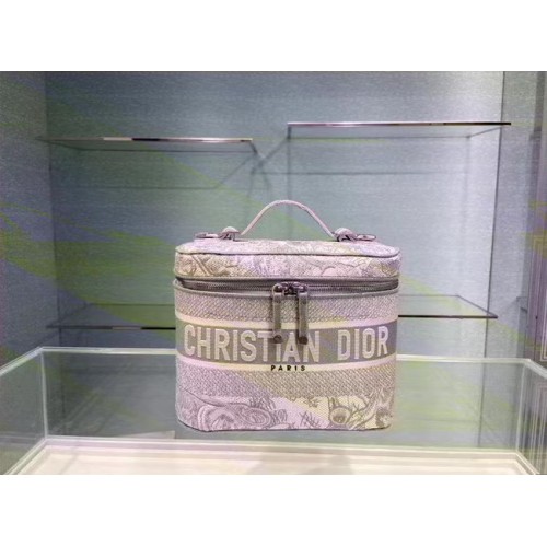 Dior Toile de Jouy Bordado DIORTRAVEL VANITY CASE S5480V gris