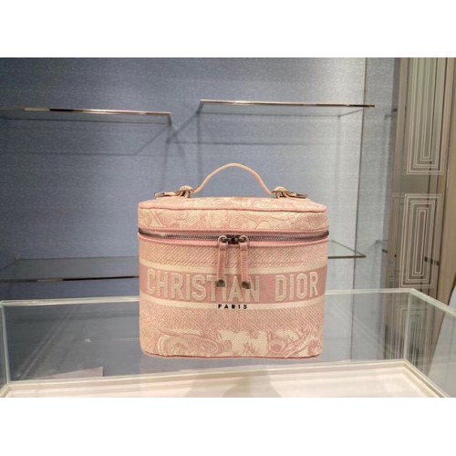 Dior Toile de Jouy Bordado DIORTRAVEL VANITY CASE S5480V rosa