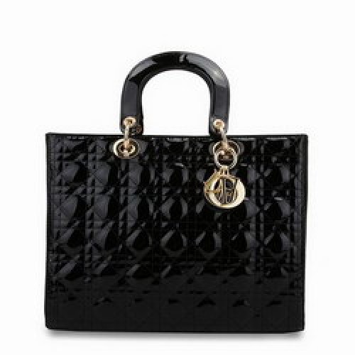 Bolsos Dior Tote Charol Negro 44561