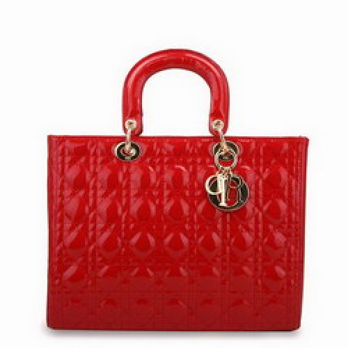 Bolsos Dior Tote Charol Rojo 44561