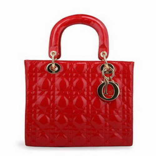 Bolsos Dior Tote Charol Rojo 6301