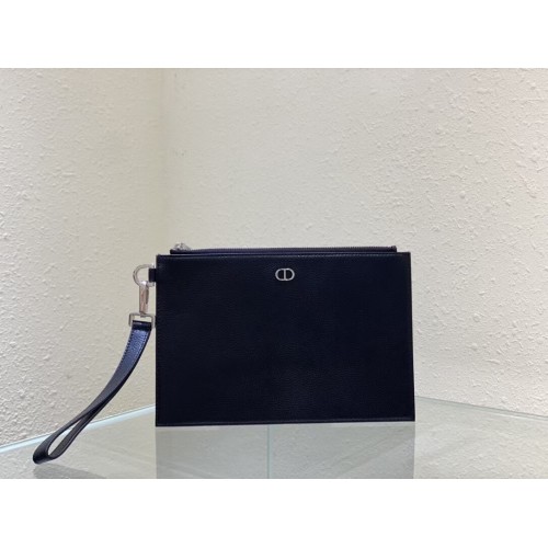 Bolso pequeño Dior de piel de cordero C6113 Negro