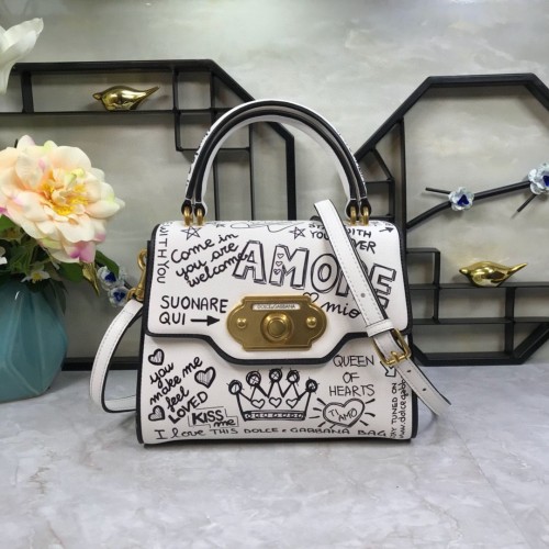 Dolce Gabbana Cuero Original 4137 Graffiti Blanco