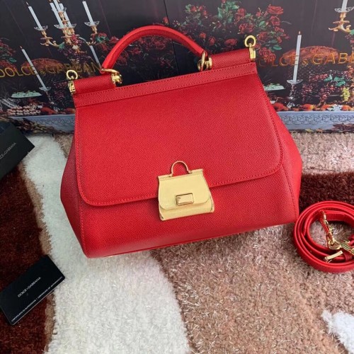 Dolce Gabbana Original Bolso de Piel 4131 rojo