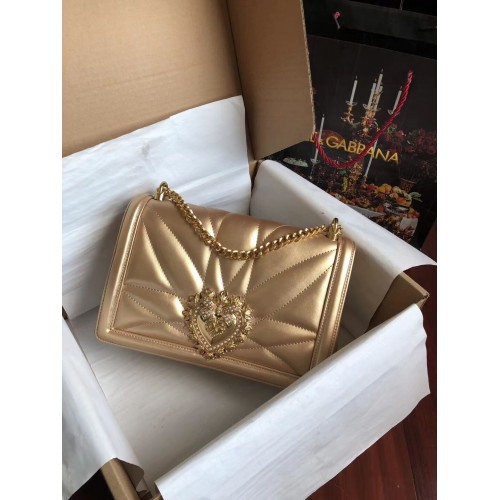 Bolso de cuero original Dolce Gabbana 4348 oro