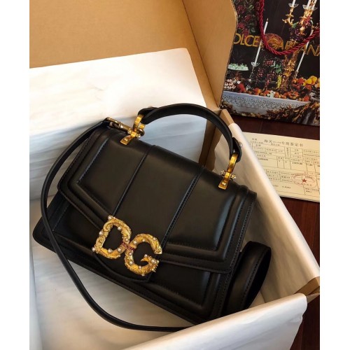 Dolce Gabbana Original Bolso De Piel 4916 Negro