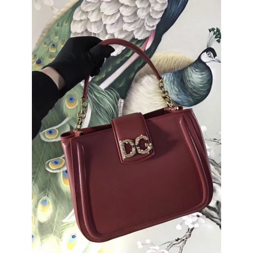 Dolce Gabbana Bolso Original De Piel 4918 Burdeos