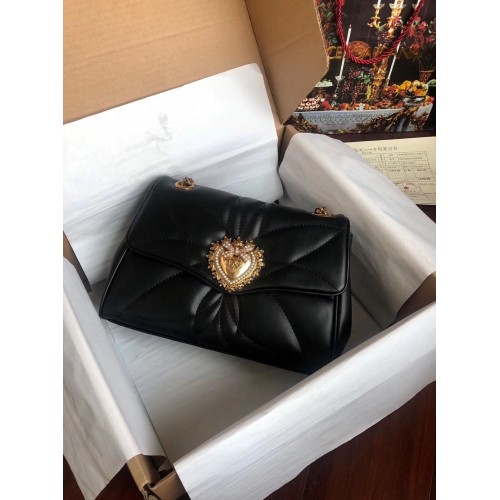 Bolso de cuero original Dolce Gabbana 4919 negro