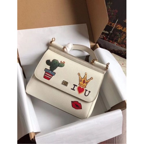 Dolce Gabbana SICILY Bolso Piel de becerro 4136 blanco