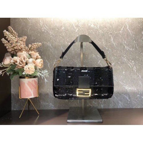 FENDI BAGUETTE Bolso Pearl slice F1359 negro
