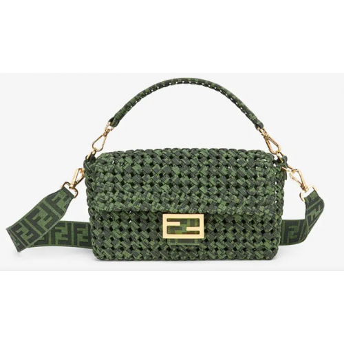 FENDI BAGUETTE Bolso tejido jacquard entrelazado 8BR600A