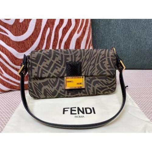 Bolso de tela FENDI BAGUETTE FM0871 Marrón