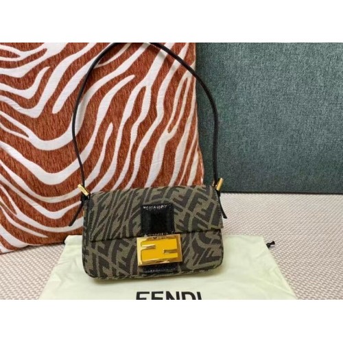 Bolso de tela FENDI BAGUETTE FM0872 Marrón